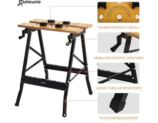 Mesa de carpintería plegable