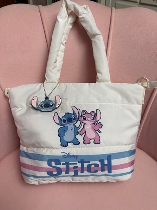 Bolso Disney Stitch Blanco y Rosa