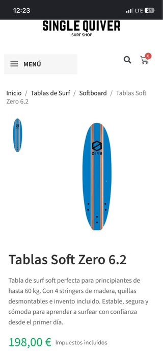 Tabla Softboard Zero 6.2