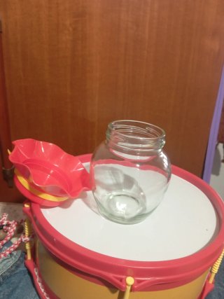 Bote de cristal decorativo