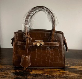 Bolso Marrón Cocodrilo