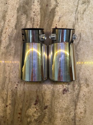 Colas de escape universales cromadas