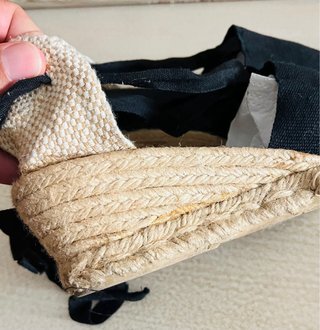 Cuñas negras con lazo Talla 40