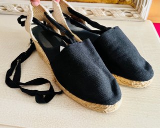 Cuñas negras con lazo Talla 40