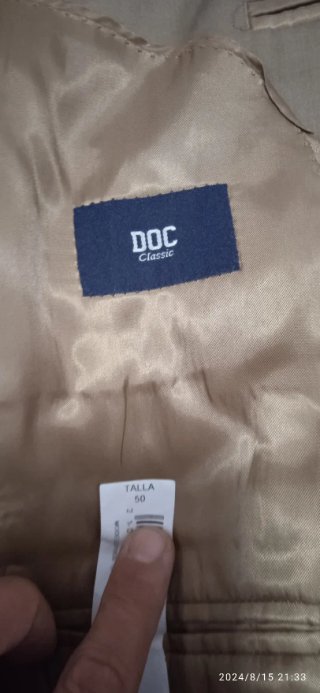 Traje chaqueta beige