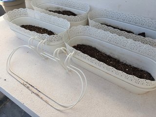 Jardineras metálicas blancas Ikea (Set de 4)