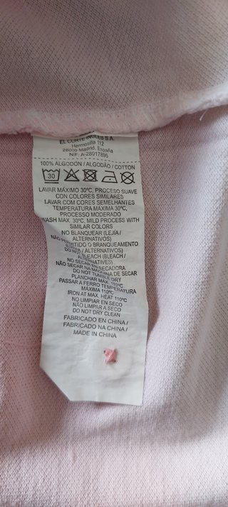 Polo manga corta degradado rosa y blanco