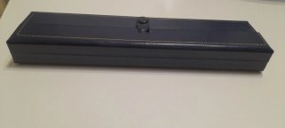 Estuche para reloj azul y dorado