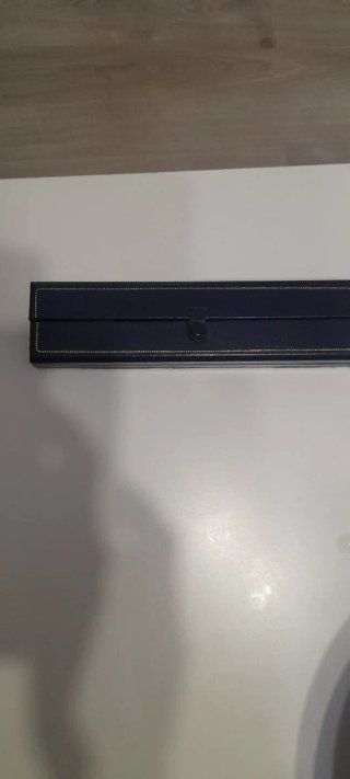 Estuche para reloj azul y dorado