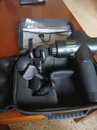 Estuche negro para kit de masajes