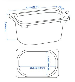 Cajonera Juguetes Trofast IKEA Naranja