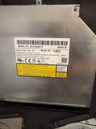Componentes PC Portátil: HDD, DVD, Ventiladores