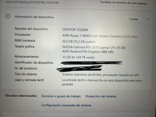 Portátil Gaming Asus TUF A15 2022