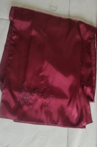 Vestido de fiesta largo burdeos