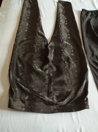 Mayas/Leggins Negros Efecto Piel Serpiente