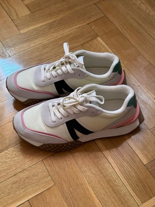 Zapatillas Lacoste Beige y Rosa