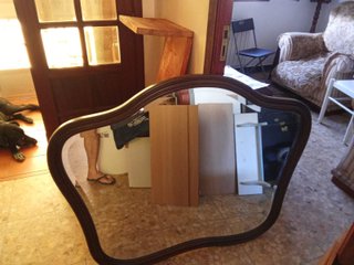 Espejo curvo madera