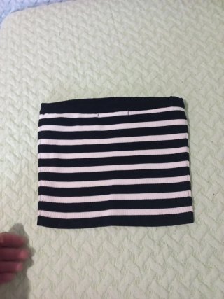 Top Zara Talla S Rayas Blanco y Negro