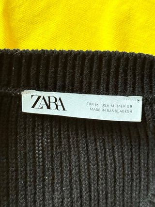 Chaleco de punto Zara negro