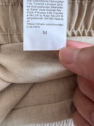 Pantalón ancho beige talla M