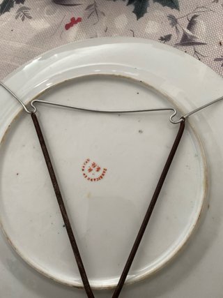 Antiguo plato de porcelana de Macao
