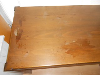 MESA de MADERA MACIZA con Señales para RESTAURAR