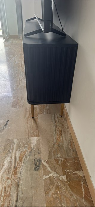 Mobile TV moderno blu/oro