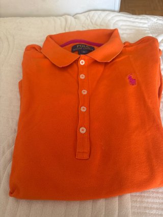 Polo Ralph Lauren Mujer Manga Corta Naranja S