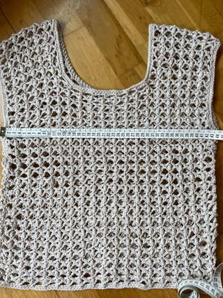 Top Crochet Beige Talla Única