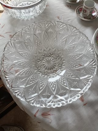 Plato de cristal decorado