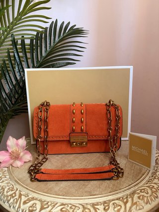 Bolso Michael Kors Tribeca Ante Naranja