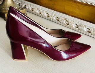 Tacones Zara charol burdeos