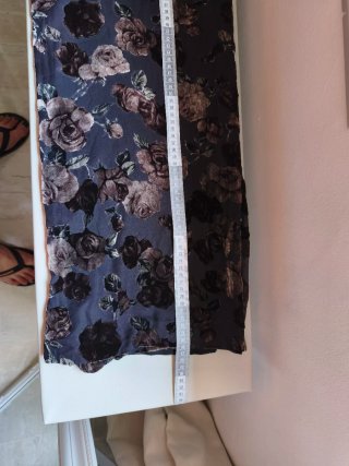 Falda larga floral marrón