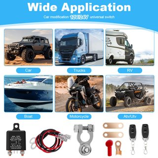 Desconectador de batería de coche, 12V 200A