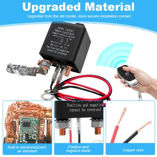 Desconectador de batería de coche, 12V 200A