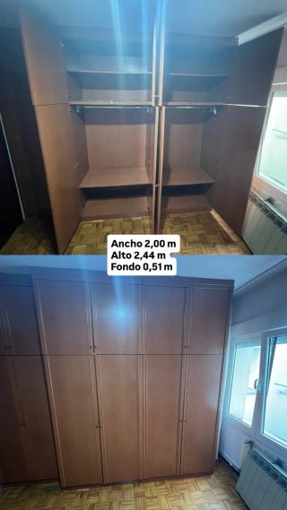 Armario de madera para dormitorio