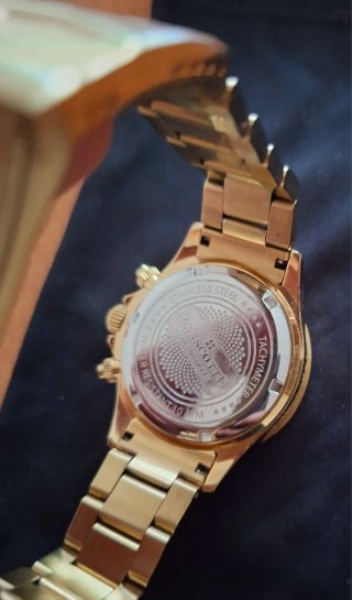 Reloj Lanscotte Dorado Cronógrafo 42mm
