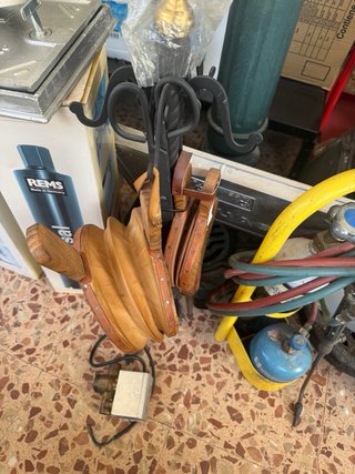 Juego chimenea: fuelle, cepillos y soporte