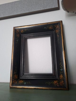 Marco antiguo madera, Pintado a mano y de madera