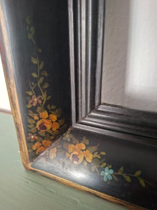 Marco antiguo madera, Pintado a mano y de madera