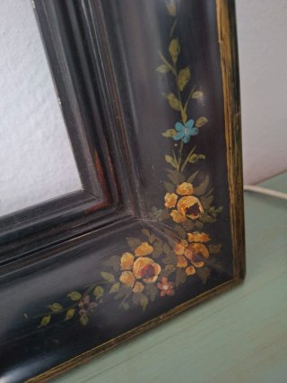Marco antiguo madera, Pintado a mano y de madera