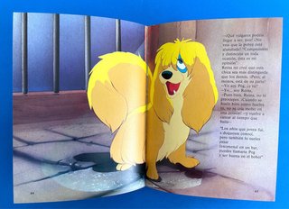 Libro vintage Disney La Dama y el Vagabundo, 1983