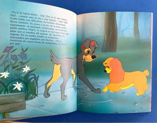 Libro vintage Disney La Dama y el Vagabundo, 1983