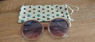 Gafas de sol redondas marrones y rosas 3 gafas sol