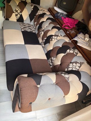 Divano Chesterfield Patchwork Multicolore