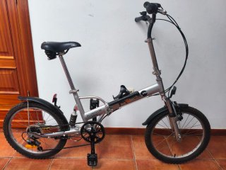 Bicicleta plegable aluminio con suspensión