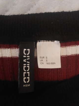 Jersey H&M Divided Rayas Granate Talla S