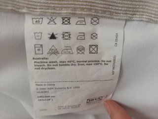 1 CORTINA BEIG IKEA SEMIOPACA 145 ancho x 300 alto