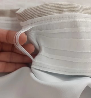 1 CORTINA BEIG IKEA SEMIOPACA 145 ancho x 300 alto