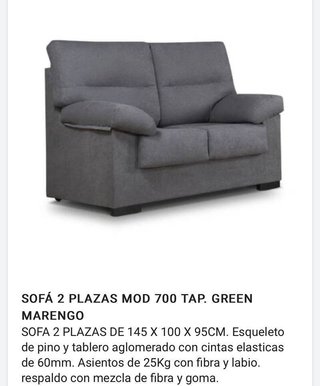 Sofa 2 plazas 140cm a estrenar Madrid